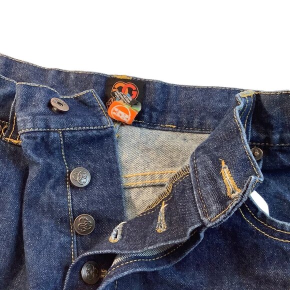 Gino Green Global Straight Leg Button-Fly Denim Jeans Blue Mens Size 38 - Picture 9 of 13